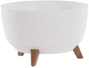 Siena Garden Pflanzk&uuml;bel Pflanzgef&auml;&szlig; OSLO wei&szlig; 40x26,5 cm Kunststoff auf...