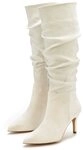 LASCANA Langschaft, High-Heel Stiefelette, Slouchy Boots, Stiefel,