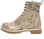 DOGO Long Boots Schn&uuml;rstiefel Tweety Sketch Damen Stiefeletten, Schn&uuml;rboots