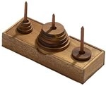 Philos Spiel, Turm von Hanoi - 9 Scheiben - Denkspiel - Knobelspiel -...
