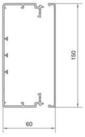 Hager Kabelf&uuml;hrung Tehalit Leitungsf&uuml;hrungskanal LF 60x150mm vw LF6015009016...