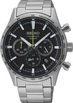 Seiko Quarzuhr Stahl/Schwarz