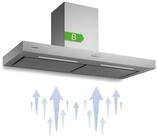 Klarstein Deckenhaube Limelight Dunstabzugshaube 120cm Wandhaube 570m&sup3;/h Touch