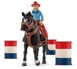 Schleich&reg; Spielwelt Schleich 42576 - Barrel Racing mit Cowgirl - Farm World