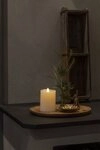 KONSTSMIDE LED-Kerze (1-tlg), LED Echtwachskerze cremewei&szlig;, mit 3D Flamme und