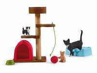 Schleich® Spielfigur FARM WORLD, Spielspaß für niedliche Katzen (42501),...