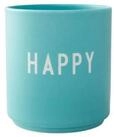Design Letters Becher Favourite Cup Happy Aqua, Porzellan