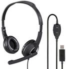 Hama Office Over-Ear Headset USB Stereo Schwarz PC-Headset (Mikrofon, PC B&uuml;ro