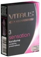 VITALIS Kondome PREMIUM Sensation (Kondome mit 3-in-1 Effekt) kleine Packung mit, 3