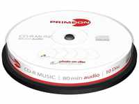 PRIMEON CD-Rohling CD-RAudio 80min 10er Spindel, bedruckbar, Bedruckbar
