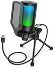 FIFINE Streaming-Mikrofon USB Mikrofon Streaming RGB Kondensator Mikrofon Gaming