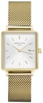 ROSEFIELD Quarzuhr Boxy Gold Mesh Medium