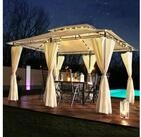 Swing&Harmonie Pavillon LED - Pavillon 3x4m Minzo Garten Pavillion, Solar Pavilion