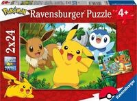 Ravensburger Puzzle Pikachu und seine Freunde, 48 Puzzleteile, 2x24 Teile, Made...