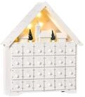 HOMCOM Weihnachtsdorf Weihnachts-Adventskalender, Weihnachtskalender mit