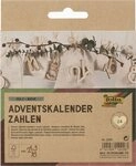 Folia ewige Kalender Adventskalender-Holzzahlen natur