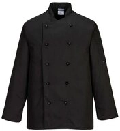 Portwest Kochjacke Portwest Somerset Kochjacke C834 Schwarz