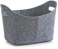 Zeller Present Aufbewahrungskorb Korb, oval, Filz, grau, 37 x 28 x 25 cm