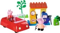 Peppa Pig Lernspielzeug Klemmbaustein-Set Peppa Wutz Auto, Tankstelle und 2