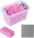 Katara Bausteine Box-Set mit 520 Steinen + Platte + Box Konstruktionsspielsteine,