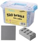 Katara Bausteine Box-Set mit 520 Steinen + Platte + Box Konstruktionsspielsteine,