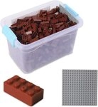 Katara Bausteine Box-Set mit 520 Steinen + Platte + Box Konstruktionsspielsteine,
