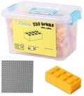 Katara Bausteine Box-Set mit 520 Steinen + Platte + Box Konstruktionsspielsteine,