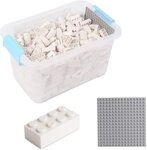 Katara Bausteine Box-Set mit 520 Steinen + Platte + Box Konstruktionsspielsteine,