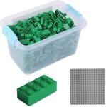Katara Bausteine Box-Set mit 520 Steinen + Platte + Box Konstruktionsspielsteine,