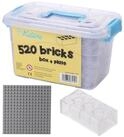 Katara Bausteine Box-Set mit 520 Steinen + Platte + Box Konstruktionsspielsteine,