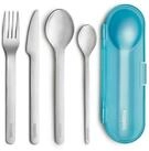 Kuppels Besteck-Set 2GO (4-tlg), 1 Personen, Edelstahl Rostfrei 18/0, mint, mattiert