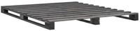 vidaXL Bett, Palettenbett Grau Massivholz Kiefer 160&times;200 cm