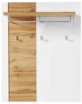 Vito Garderobenpaneel MATERIO, B 90 x H 112 cm, Wei&szlig; matt, Eiche Altholz Dekor, mit