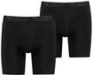 Langer Boxer PUMA "PUMA MEN SPORT MICROFIBER LONG BOXERS 2P", Herren, Gr. S, schwarz,