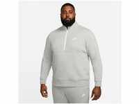 Nike Sportswear Sweatshirt CLUB MEN'S BRUSHED-BACK 1/-ZIP PULLOVER, grau
