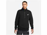 Nike Sportswear Sweatshirt CLUB MEN'S BRUSHED-BACK 1/-ZIP PULLOVER, schwarz