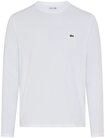 Lacoste Langarmshirt Rundhalsausschnitt, reine Baumwolle, Regular Fit
