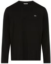 Lacoste Langarmshirt Rundhalsausschnitt, reine Baumwolle, Regular Fit