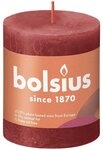 Bolsius Stumpenkerze Bolsius Rustik Stumpenkerze zartes rot, H&ouml;he: 8