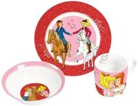 Geda Labels GmbH Kindergeschirr-Set Bibi & Tina 3-teilig (3-tlg), Porzellan,...