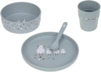 L&Auml;SSIG Kindergeschirr-Set Tiny Farmer, Sheep/Goose Blue (4-tlg), 1 Personen,