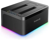 Inateck Festplatten-Dockingstation RGB USB 3.0 f&uuml;r 2.5/3.5 Zoll SATA HDDs,