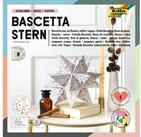 Folia Papiersterne folia Faltbl&auml;tter Bascetta-Stern, wei&szlig; / bedruckt