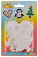 Hama B&uuml;gelperlen Hama Blister mit 3 Midiplatten, Herz, Pinguin, Weihnachtsbaum