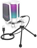 FIFINE Streaming-Mikrofon USB Mikrofon Streaming RGB Kondensator Mikrofon Gaming