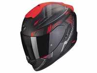 Scorpion Exo Motorradhelm Exo-1400 Evo Air Shell schwarz-rot matt, Sport Touren Helm