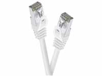 Celexon CAT 6A Patchkabel - S/FTP LAN-Kabel, (100 cm), 1,0m, weiß