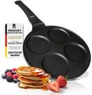 endusor Cr&ecirc;pepfanne Pancake Pfanne ⌀26cm (4 Mulden), Aluminiumguss (Alle Herdarten