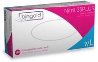 Bingold Nitril-Handschuhe Einweghandschuh Nitril 35PLUS 634303 L wei&szlig; 100...