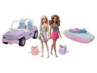 Barbie Barbie Geschenkset Mit 2 Puppen, Boot & Jeep (GXD66)